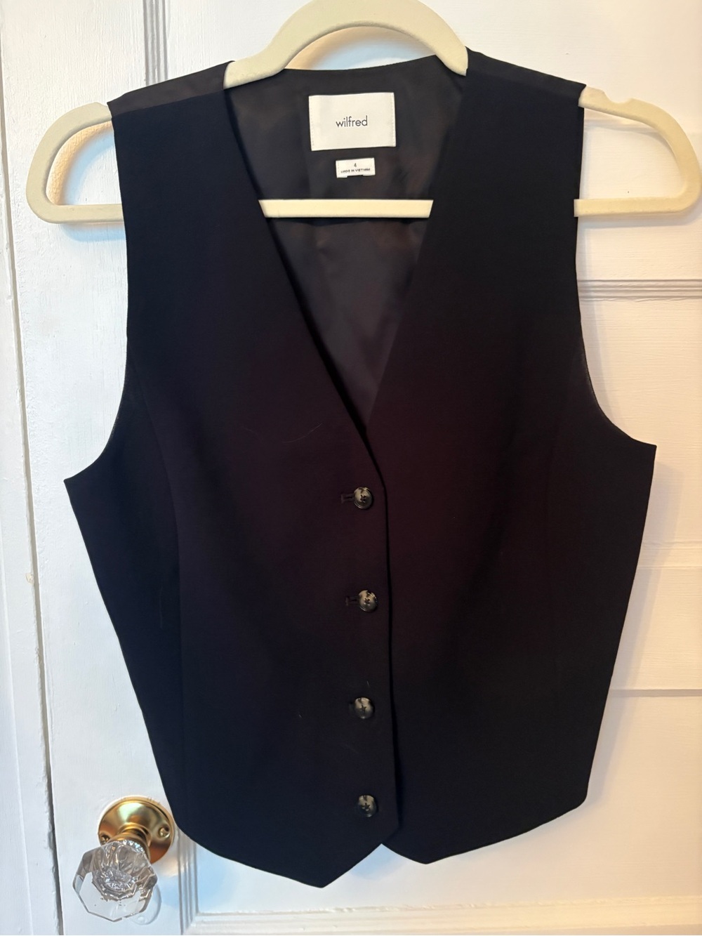 Wilfred Black Tailored Button-Front Vest